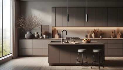 modern kitchen interior