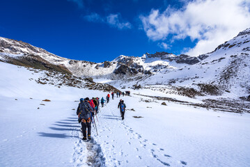 Rupin Pass is a high altitude trek in Himachal Pradesh located at 4650m.Trek is full of diversity from majestic Himalayan ranges to waterfalls, glacial meadows, snow-covered landscapes.