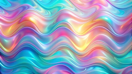 generative AI Illustration Holographic neon background psychedelic abstract. 