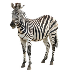 Photo of Zebra isolated on transparent background