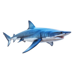 Fototapeta premium Photo of Blue Shark isolated on transparent background