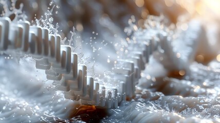 dominos falling and scattering chaotically