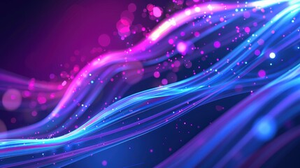 Obraz premium Abstract Neon Lines with a Touch of Pink