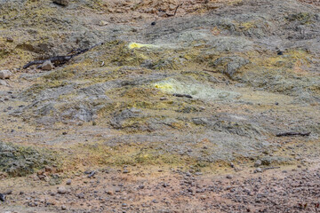 At Ha'akulamanu (Sulphur Banks), volcanic gases seep out of the ground, along with ground water...