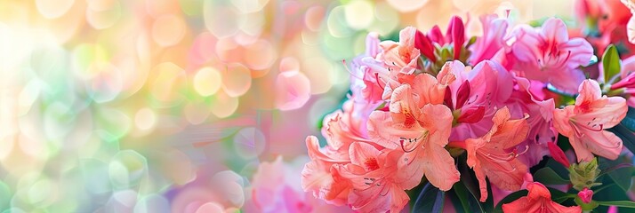 colorful bouquet of azaleas,