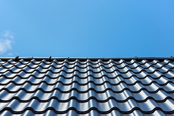 Roofs in sandwich panel of the house Metal tiles