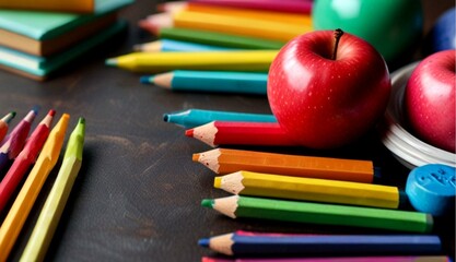 Different Stationery Items Representing Studying or Schooling Concepts