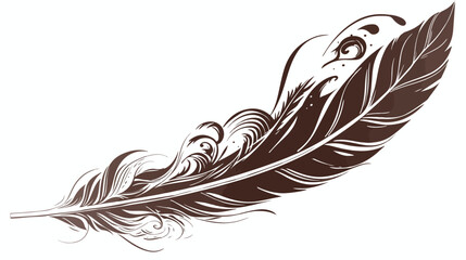 Feather sketch icon for web mobile and infographics.