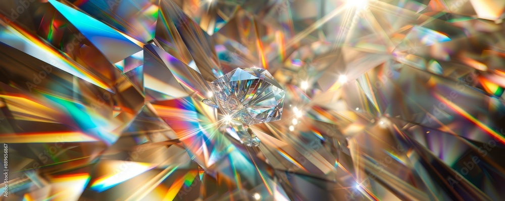 Poster light dances through a prism, fracturing reality into a mesmerizing kaleidoscope of shapes