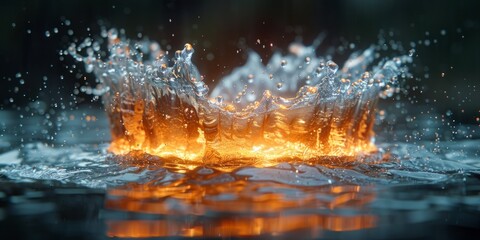 Molten aluminum cascades into a shattered mold, creating a frozen explosion of form