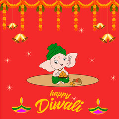 Happy Diwali Festivals of lights greetings post for social media