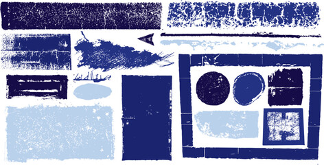 Vector grunge rectangles, round shapes and lines. Sketchy ink rectangle textboxes. Suitable for posters and other graphic design projects.