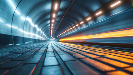 Abstract concept of rush time and subway 