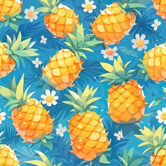 Tropical Pineapple Pattern.