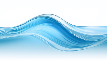 Abstract blue wave design on a white background
