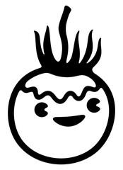 Tomatoes, tomato and leaf, cartoon character. Vegetables, fruit, cherry tomatoes, food and meal, illustration