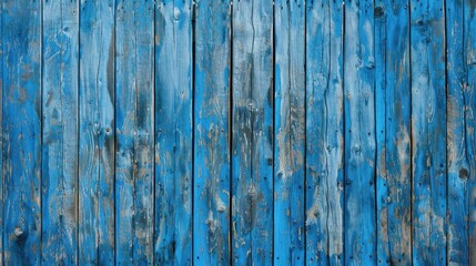 Blue wooden wall with vertical planking texture in retro style Rustic background with aged azure paint and weathered surface Natural wood board panel wallpaper in abstract design