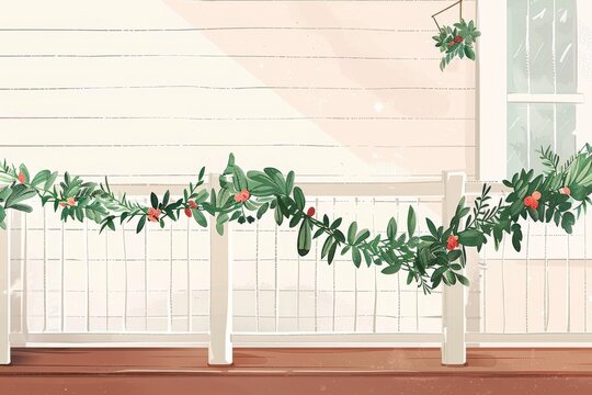 A colorful banner celebrating Juneteenth hangs from a porch railing, featuring bold lettering that grabs attention. The festive decoration adds a touch of joy to the outdoor space.