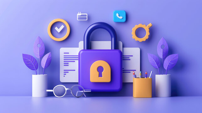 Secure your digital life with a modern password management concept. Explore a flat design illustration featuring a password list and lock symbol.