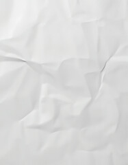 Obraz premium Blank white crumpled paper texture, creased old poster texture backdrop, empty surface for text. Gray wrinkled textured page sheet