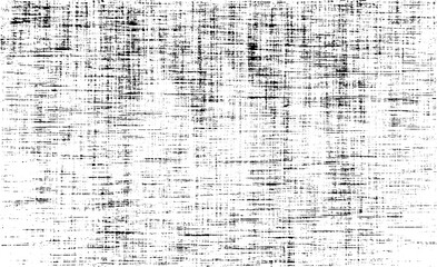 Vector fabric texture. Distressed texture of weaving fabric. Grunge background. Abstract halftone vector illustration. Overlay to create interesting effect and depth. Black isolated on white. EPS10.