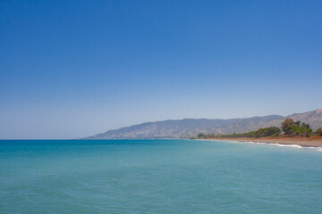 Obraz premium Steg, Pier raus ins Mittelmeer auf Zypern nahe Polis