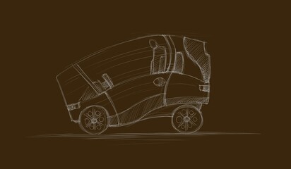 Concept car, sketch - digital painting © Cubitron
