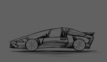 Concept car, sketch - digital painting © Cubitron