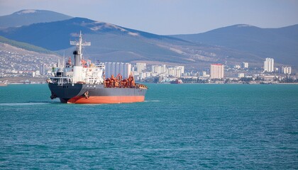 Fototapeta premium cargo ship in the port