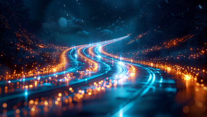 A digital transformation roadmap with key milestones and objectives, highlighting the process of integrating technology into traditional business models, Digital transformation strategy concept