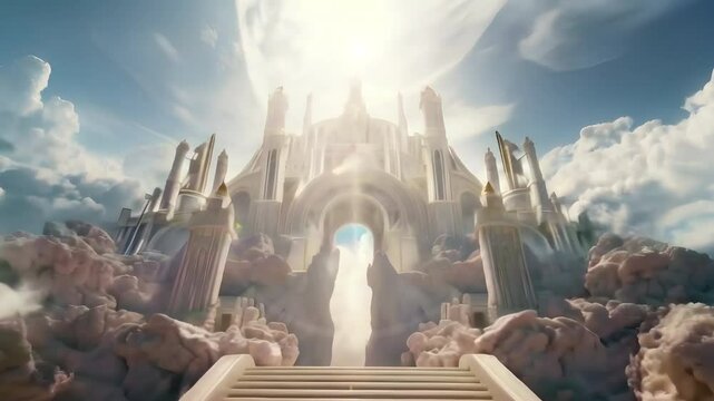Video Recreation of starway and portich to the kingdom of heaven