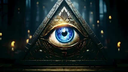 Video recreation fantastic of eye of providence all seeing eye	
