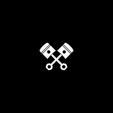 recommend clip art: Engine piston icon isolated on dark background