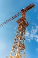 Crane on Building Rooftop