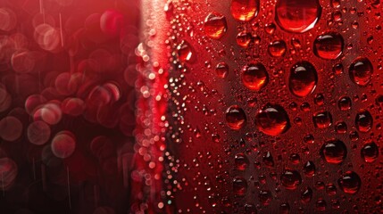 Water Droplets on Soda Bottle