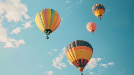 Obraz premium Colorful hot air balloons in the sky 