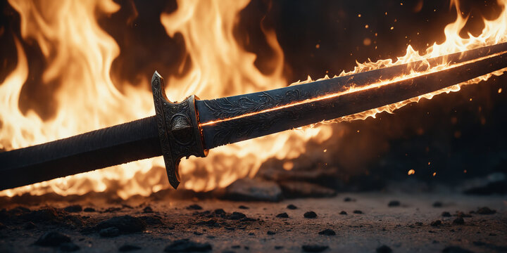 Medieval Sword Buring