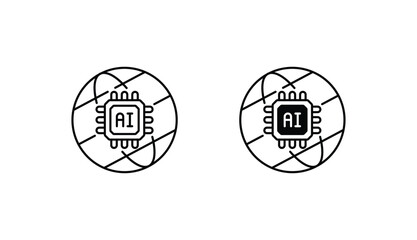 Obraz premium Globe icon design with white background stock illustration