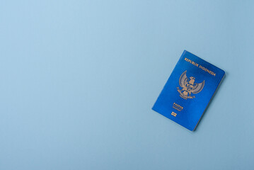 Physical paper international passport of Indonesian citizen