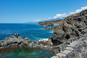 Charco de la Laja at Atlantic Ocean in Tenerife Spain