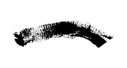 Black ink paint vector brush strokes. Thick dirty distress texture. Grunge rough paint brushes. touch material, dirty splash, handwritten texture simple stripes.