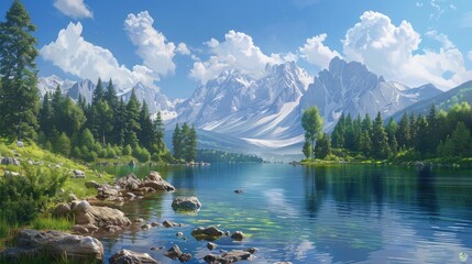 Scenic views of pristine nature