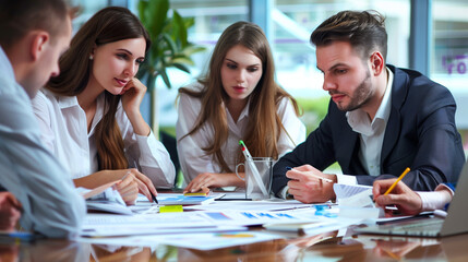 Fototapeta premium group of business people working together