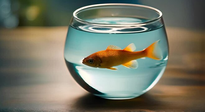 Fish in a fish tank.