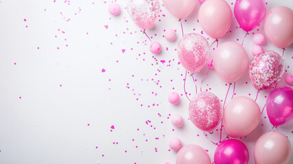 Festive Birthday Balloons and Confetti