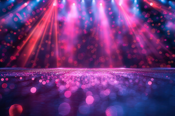 Concert Stage with Colorful Lights
