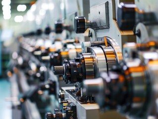 Naklejka premium Factory machinery at work