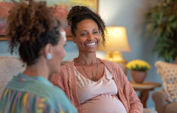 doula therapist providing care and treatment to expectant mothers in a calming and nurturing environment.