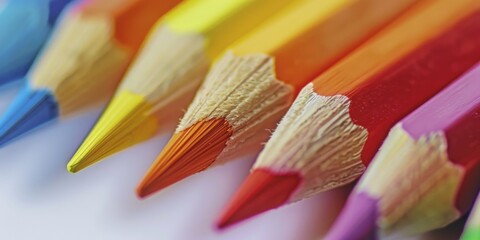 A close-up shot of a collection of colored pencils, great for illustrations or designs