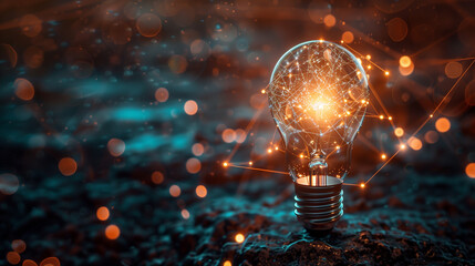 A light bulb conceptually as a symbol of groundbreaking innovations and intelligent ideas. This image illustrates the importance of creative thinking and planning a marketing strategy.
